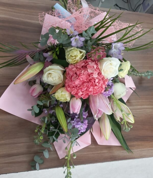 Buchet Pink Lillys - imagine 2