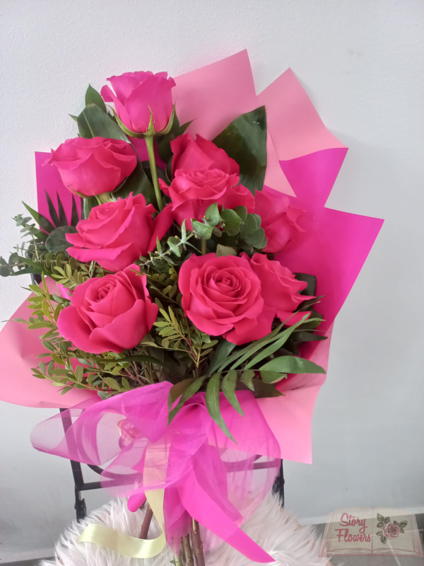 Buchet 9 trandafiri Pinkfloyd - imagine 2