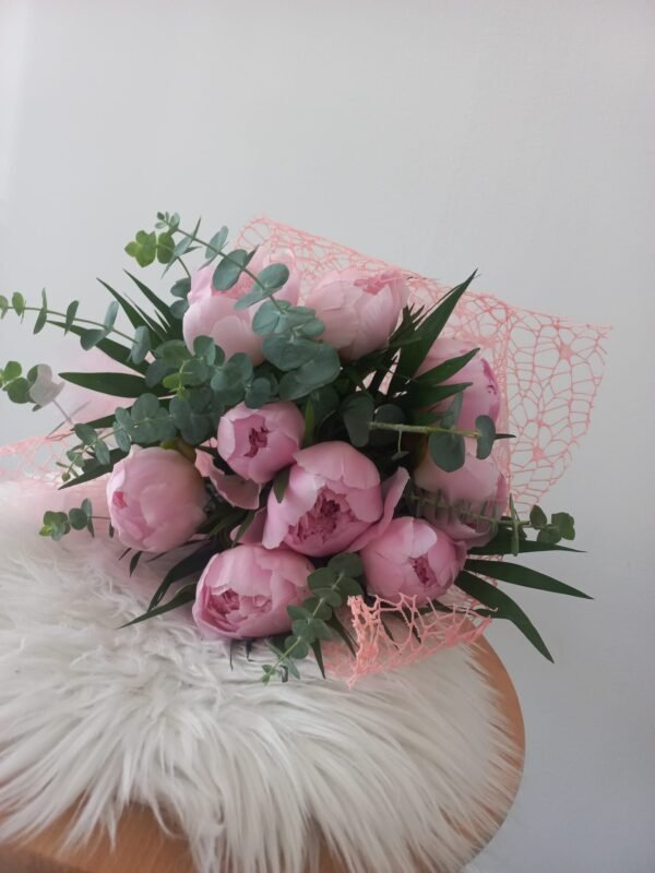 Buchet bujori roz - imagine 8
