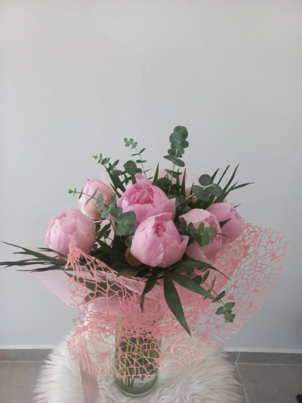 Buchet bujori roz - imagine 4