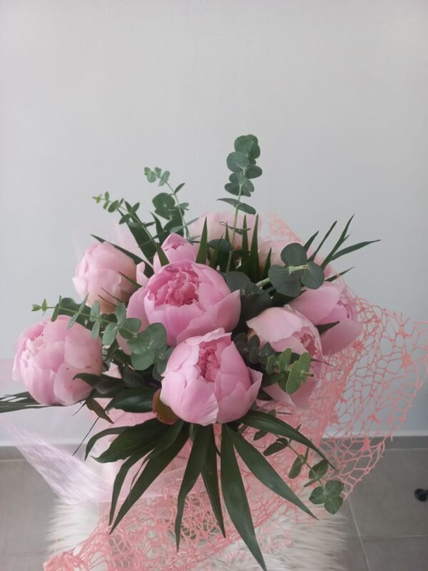 Buchet bujori roz - imagine 5