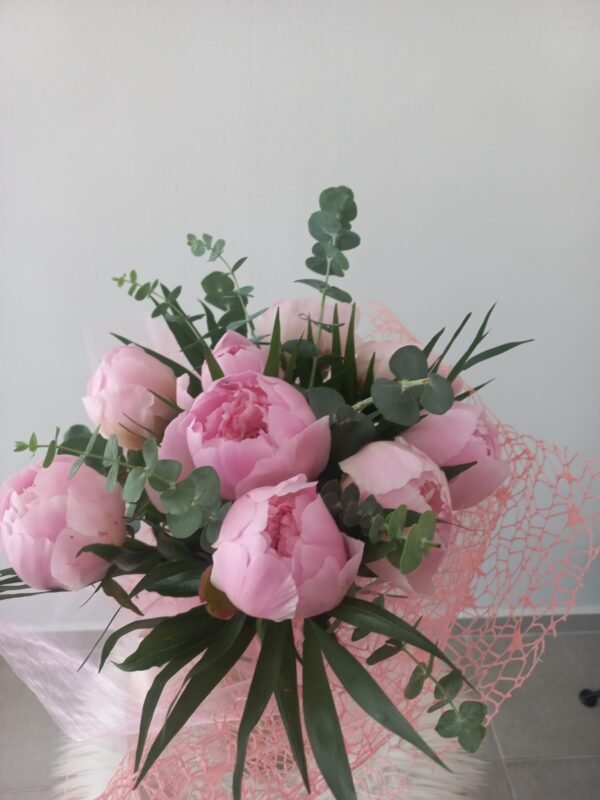 Buchet bujori roz - imagine 6