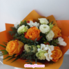 Buchet cu trandafiri, frezii și eustoma - imagine 2