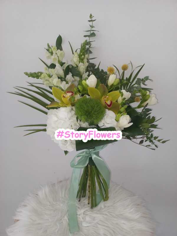 Buchet cu White Hydragea - imagine 3