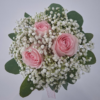 Buchet mireasă / nașă cu trandafiri roz și gypsofilla