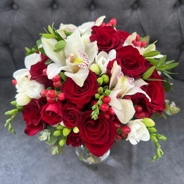 Buchet mireasa/nașa Crimson Elegance